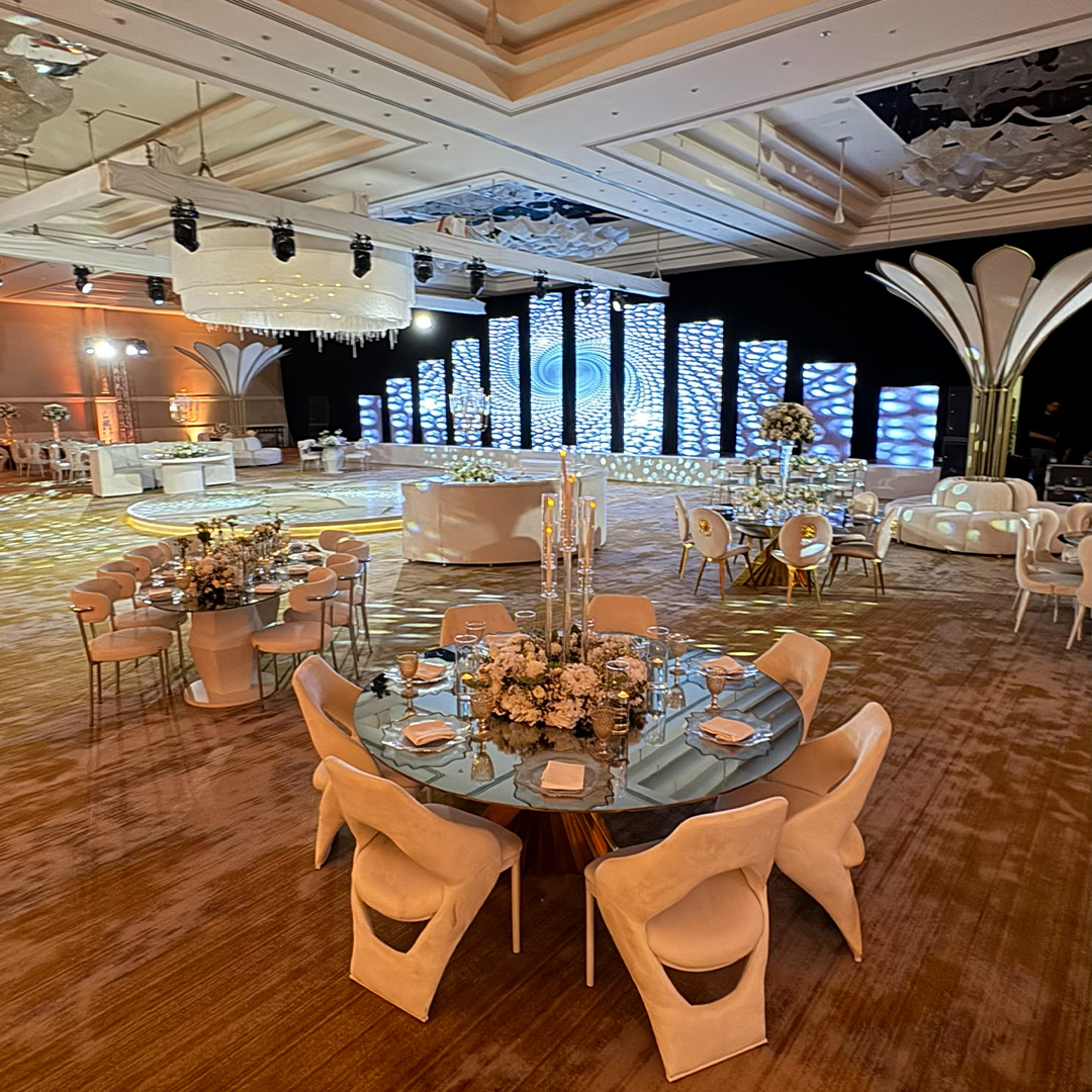 Conference lighting and stage setup